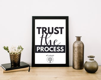 Coach Wall Art | Trust the Process | Coach Gifts | Office Wall Art | Coach Printable Poster | Gift for Coaches | (#CoachingLife)