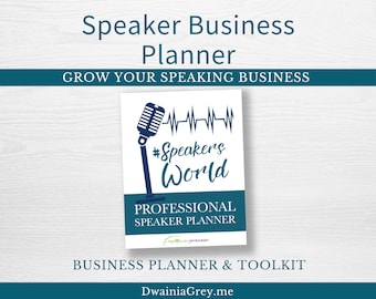 Professional Speaker Business Planner and Toolkit | Speaking Tools | Speech Templates | Business Coach Templates | Public Speaking Bundle