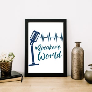 Speaker Wall Art | Speaker Quotes | Speaker Gifts | Office Wall Art | Speaker Printable Poster | Gift for Professional Speaker | Boss Gift
