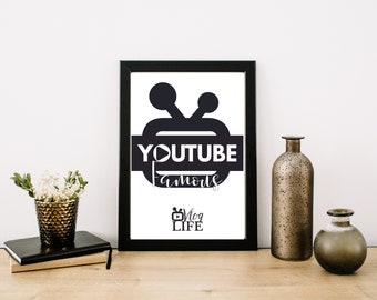 Vlogger Wall Art | Vlog Quotes | Vlog Gifts | Office Wall Art | Vlogger Printable Poster | Gift for Vloggers