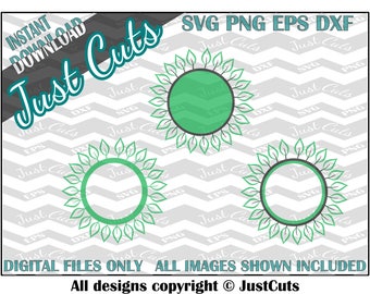 Leaf Frames - fall svg - monogram svg - monogram cut files - monogram frame - SVGfiles  - PNG - EPS - DXF- svg - leaf border - border svg