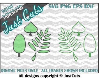 Leaves SVG, leaves, leaf, svg, eps, png, dxf, cutting files, nature, trees, fern, fall, summer, design, cricut, silhouette, layered, tree