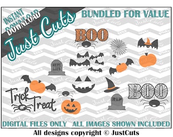 Halloween Icons Bundle, halloween svg, halloween, bat svg, pumpkin, boo, spider, spiderweb, jack o lantern, witch hat, trick or treat, SVG