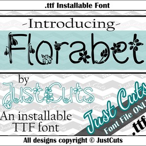 Florabet Font, floral font, floral alphabet, fancy font, fonts, ttf, flower font, florabet, pretty font, floral, flowers, pretty, garden image 6