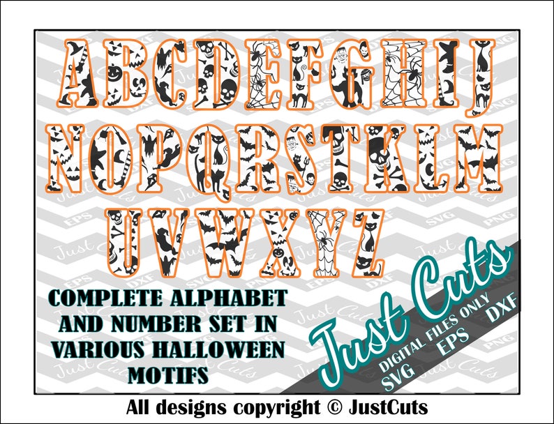 Download Spooky Letters SVG layered letters Halloween letters | Etsy