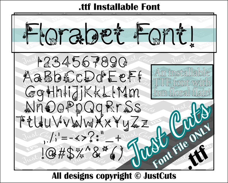 Florabet Font, floral font, floral alphabet, fancy font, fonts, ttf, flower font, florabet, pretty font, floral, flowers, pretty, garden image 7