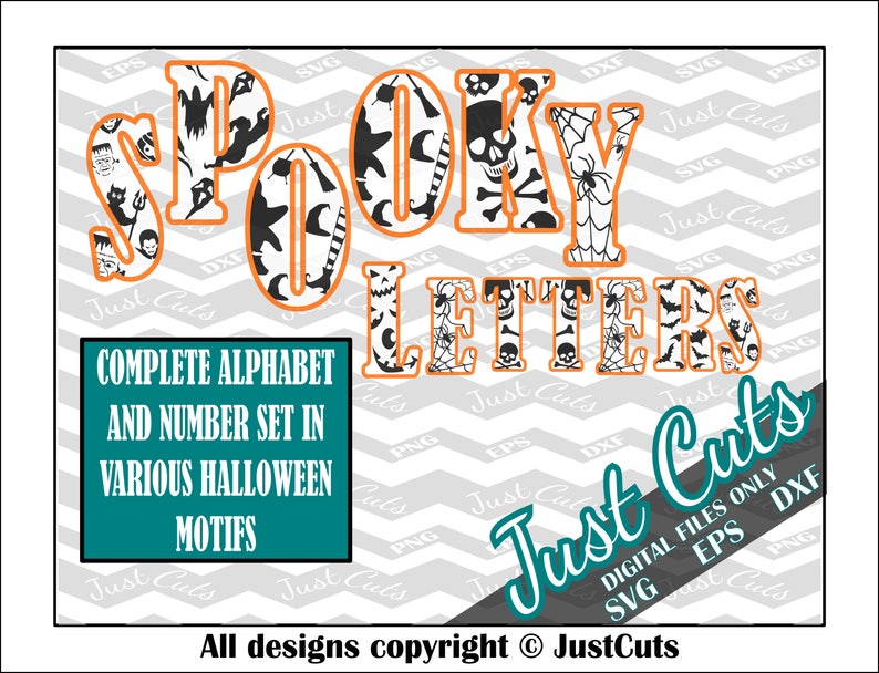 Download Spooky Letters SVG layered letters Halloween letters | Etsy