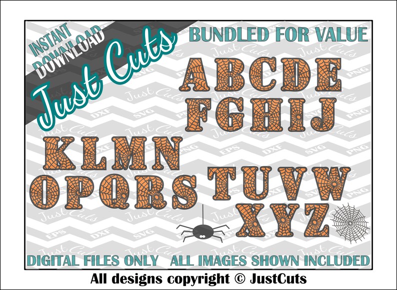Download Layered Halloween alphabet fall svg halloween svg spider ...