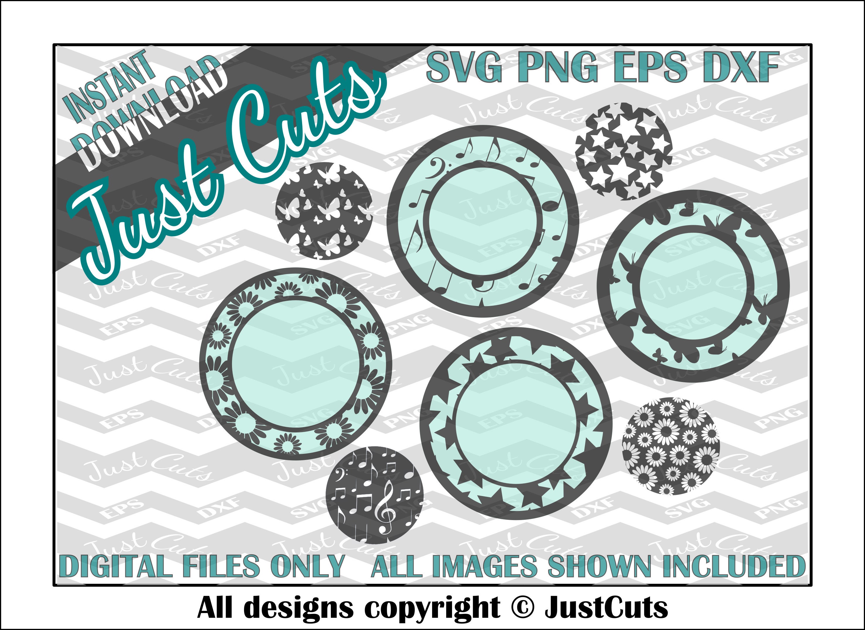 Download Monogram circle cutout border circles Monogram frame svg ...