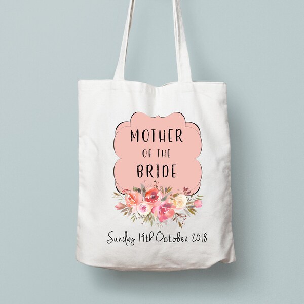 Mother of the Bride Bag, Mother of the Groom Bag, Wedding Favours Bag, Floral Wedding Tote Bag, Wedding Tote, Personalised Wedding Favours