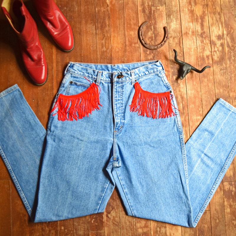 Western Fringe Jeans