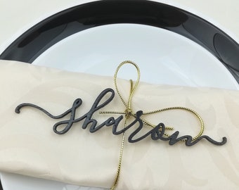 Wedding place cards, laser cut names for wedding table decoration, custom name place cards