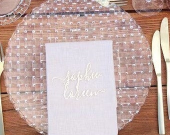 acrylic name place card, Wedding place cards, laser cut names for wedding table decoration, custom name place cards