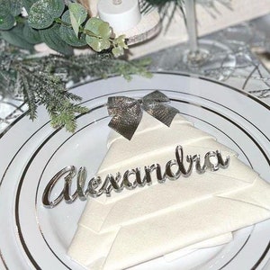 Wedding Place Cards | Custom Laser-Cut Name Tags | Acrylic Names for Elegant Table Decor