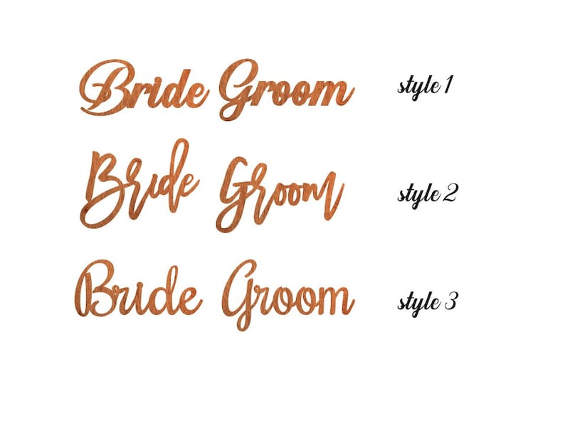 Wedding Chair Signs, Bride and Groom Chair Signs, wedding table decoration, wedding chair decoration, bride groom signs for wedding chair image 5