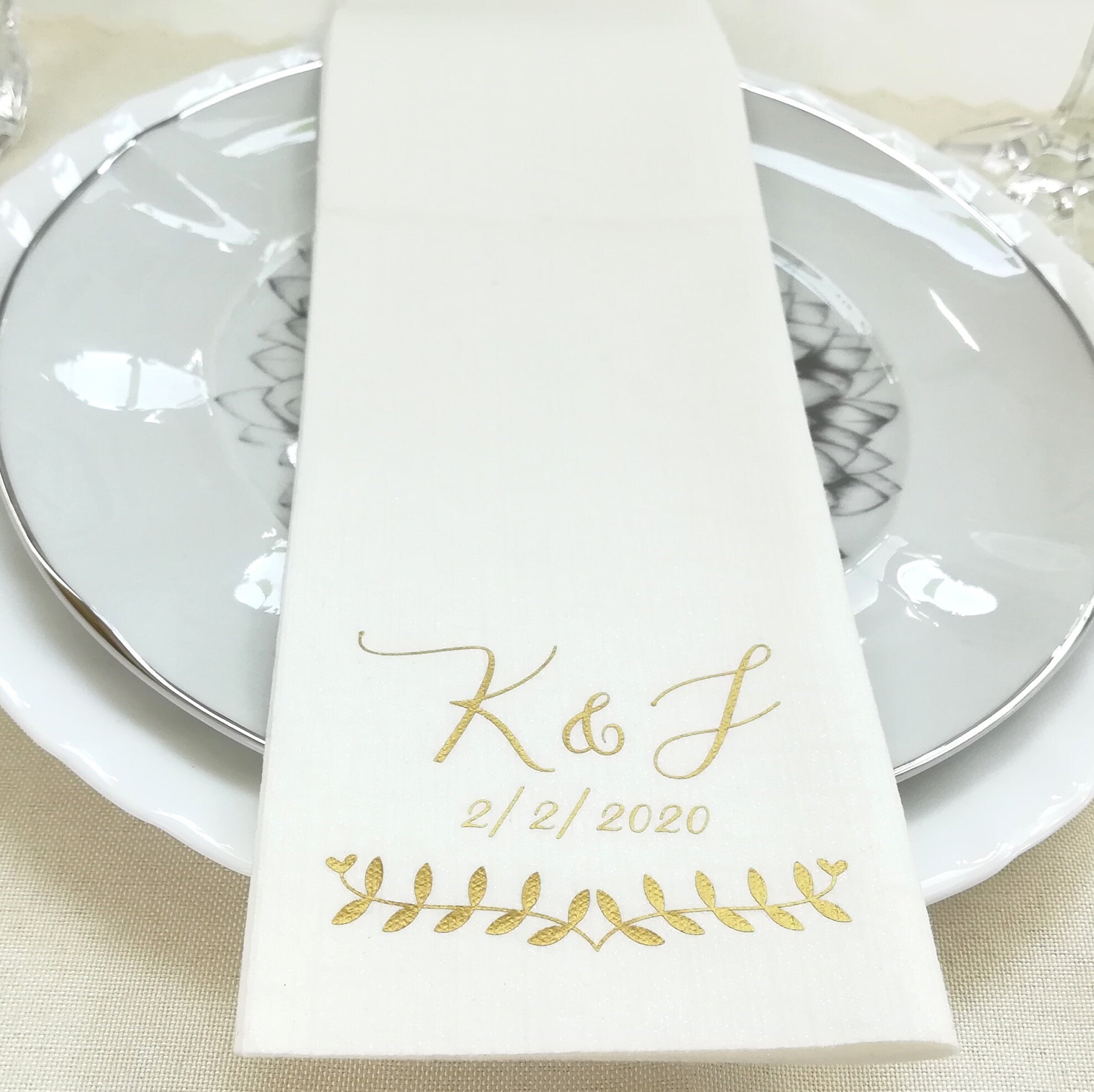 Napkins for Wedding Personalized Napkins Wedding Napkins Etsy