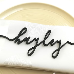 Tarjetas de lugar de boda personalizadas, nombres cortados con láser personalizados, nombres acrílicos con espejo dorado