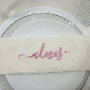 Wedding Place Cards | Custom Laser-Cut Name Tags | Acrylic Names for Elegant Table Decor