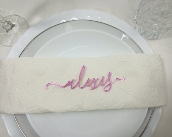 Wedding Place Cards | Custom Laser-Cut Name Tags | Acrylic Names for Elegant Table Decor