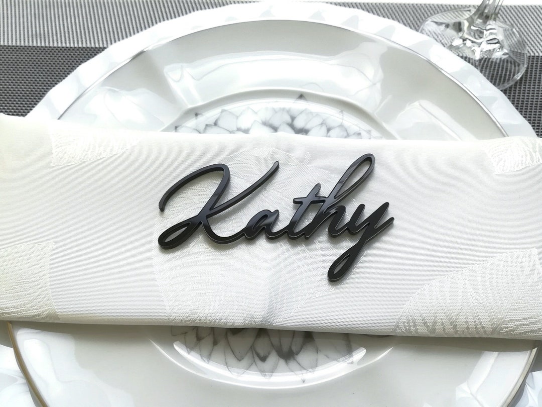 Wedding Place Cards, Laser Cut Names for Wedding Table Decoration