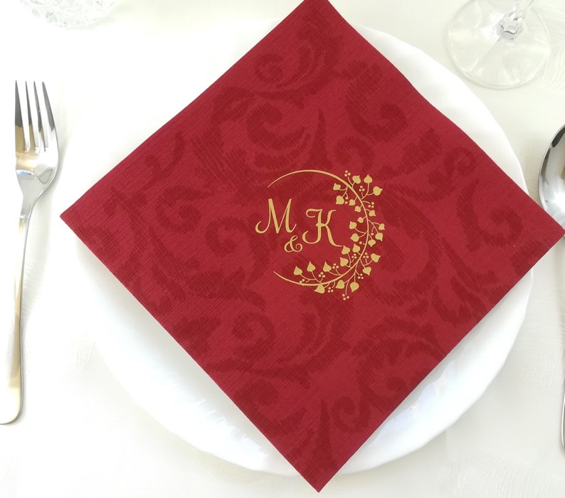 Napkins for Wedding Personalized Napkins Wedding Napkins Etsy