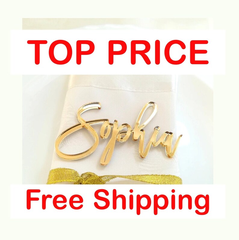 Acrylic Name Place Card Laser Cut Names for Wedding Table Etsy