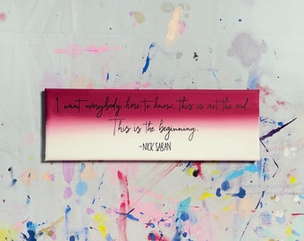 This is the beginning - Nick Saban // Customizable Handpainted Quote Canvas Art Wall Decor