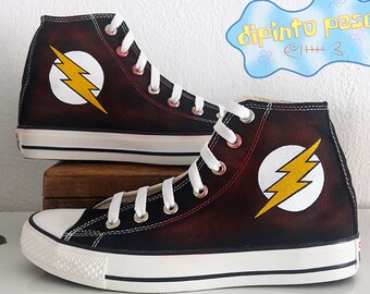 The Flash Hand Painted Custom Shoes