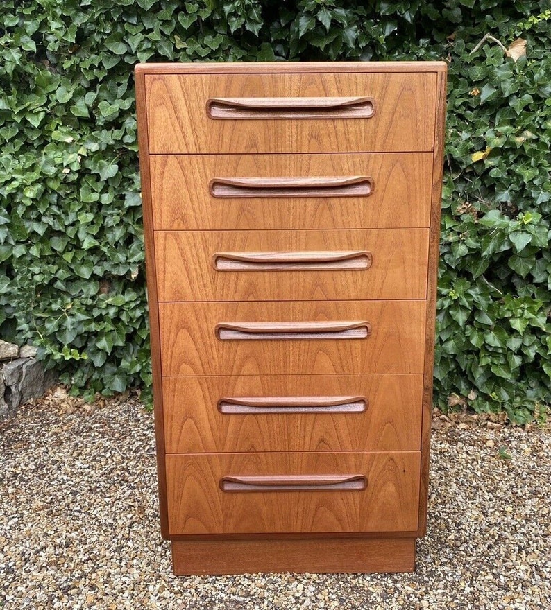 Vintage G Plan Fresco Tallboy Chest of Drawers Etsy UK