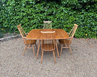 Vintage Ercol Grand Windsor Model 492 Drop Leaf Dining Table