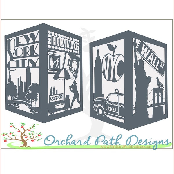 New York City themed Paper Lantern