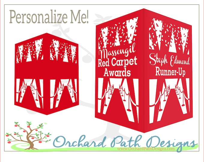 Red Carpet Themed Personalized Paper Lantern