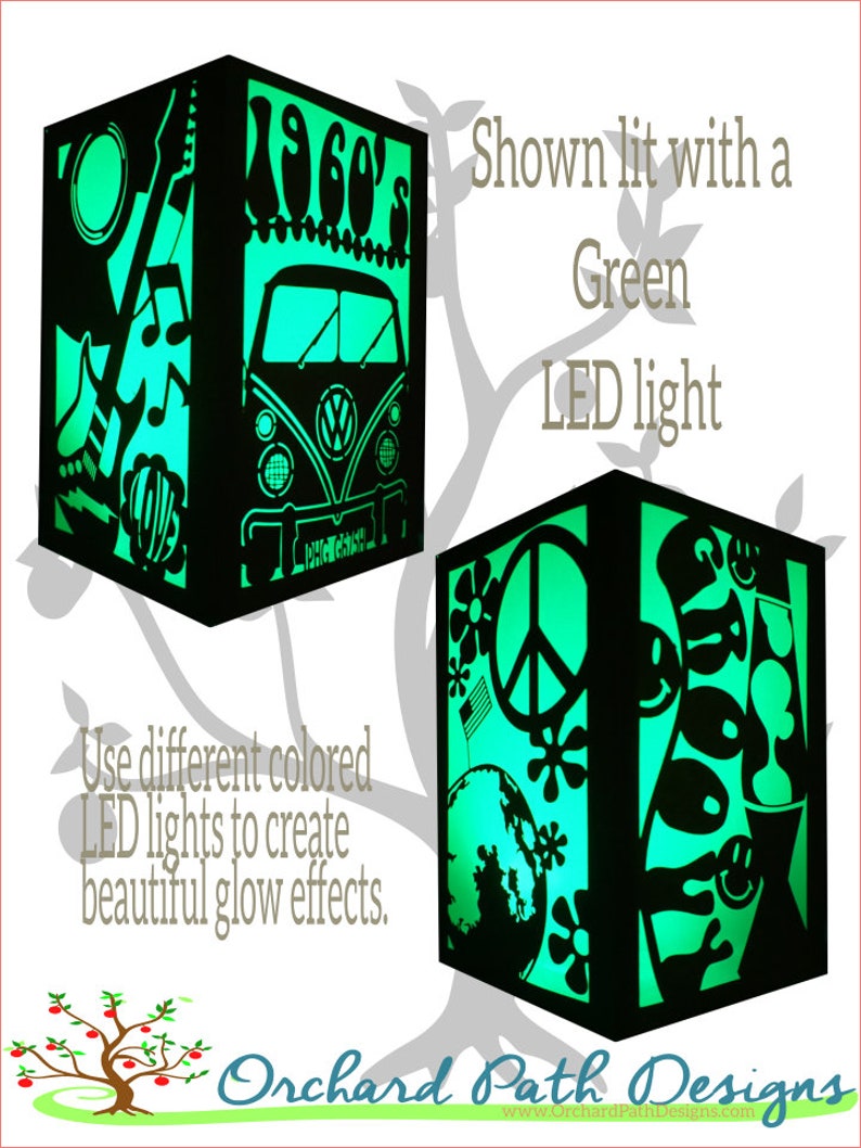 1960/'s Decade Themed Paper Lantern with optional Personalization