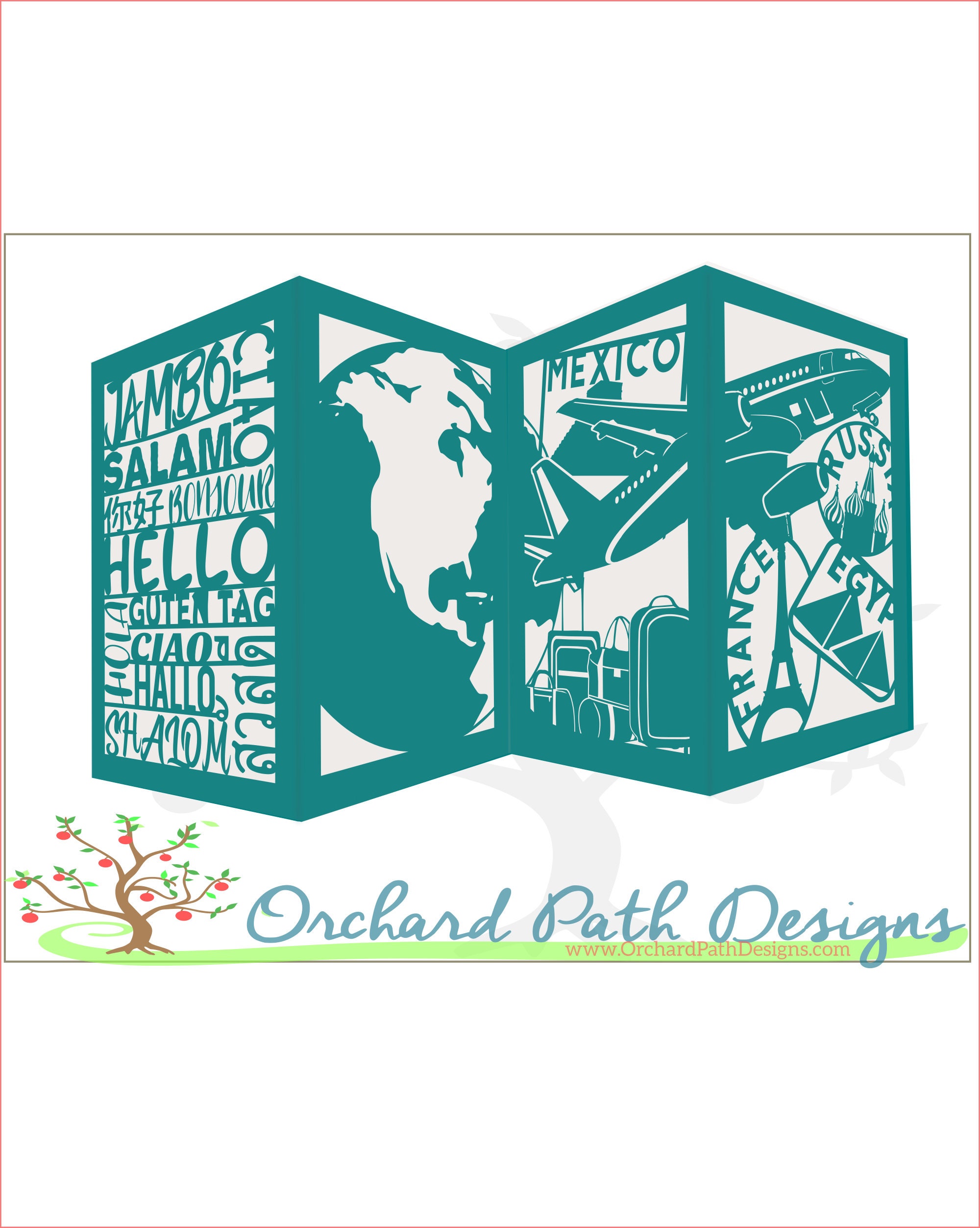 International Travel Themed Paper Lantern For Wedding Centerpiece