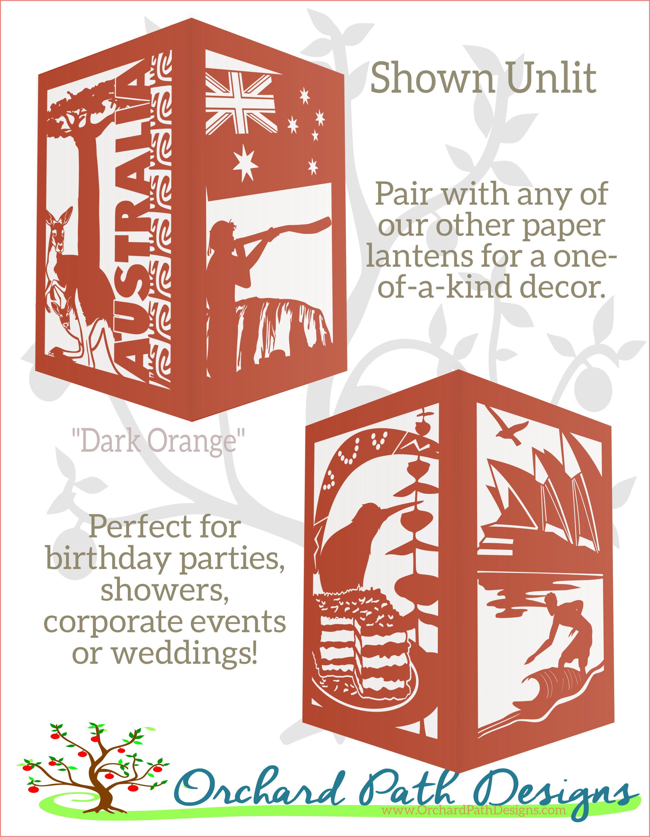 Australia themed Paper Lantern