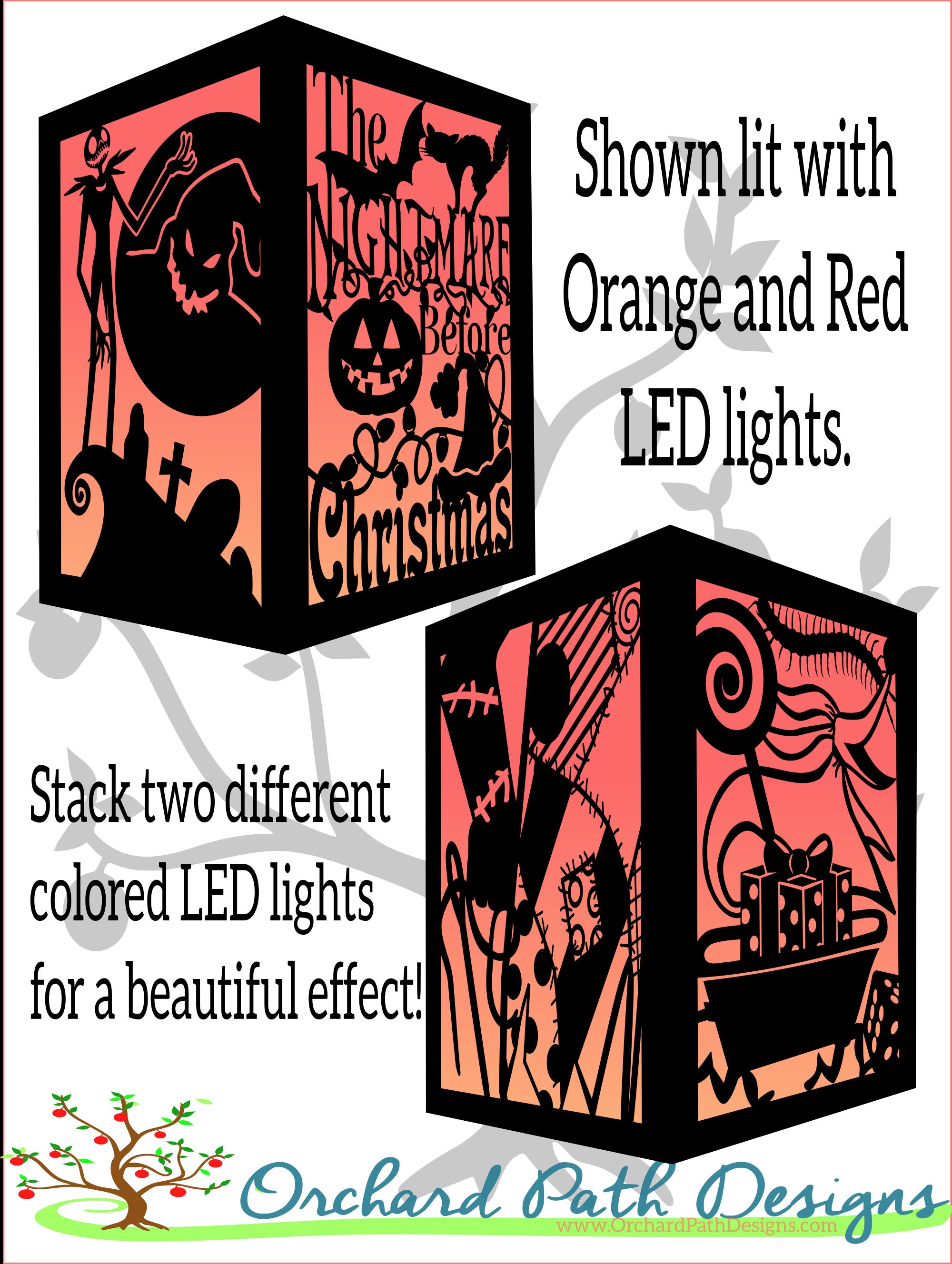 Nightmare Before Christmas themed Paper Lantern for