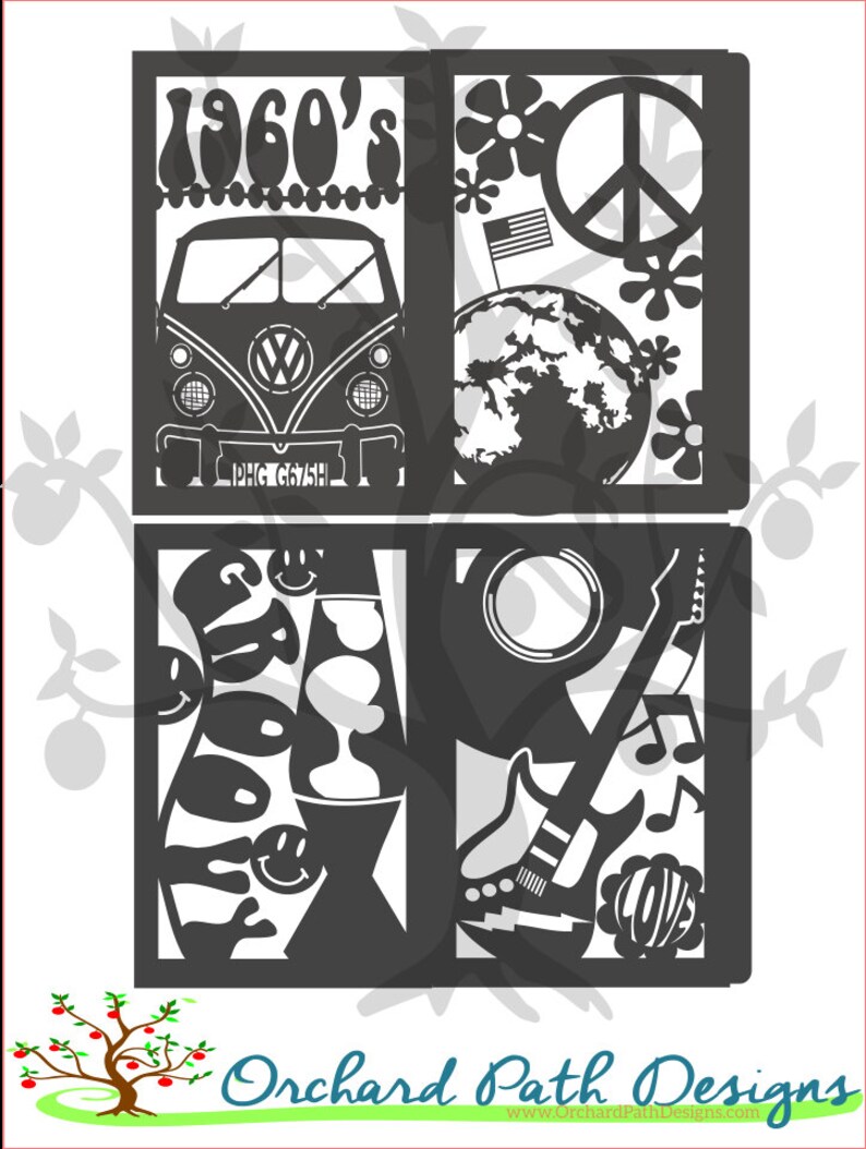1960/'s Decade Themed Paper Lantern with optional Personalization