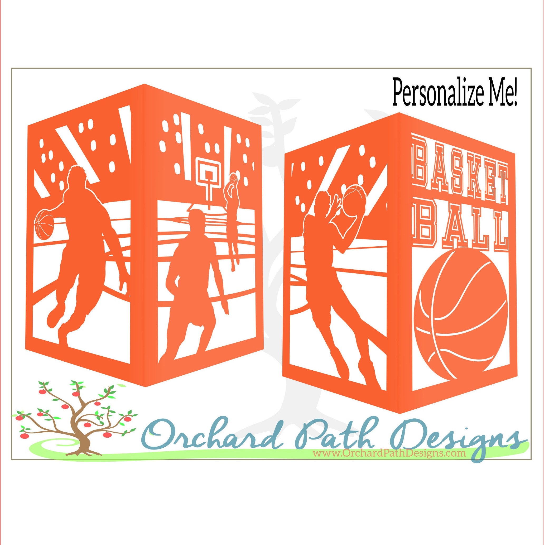 Men's Basketball sports themed Paper Lantern