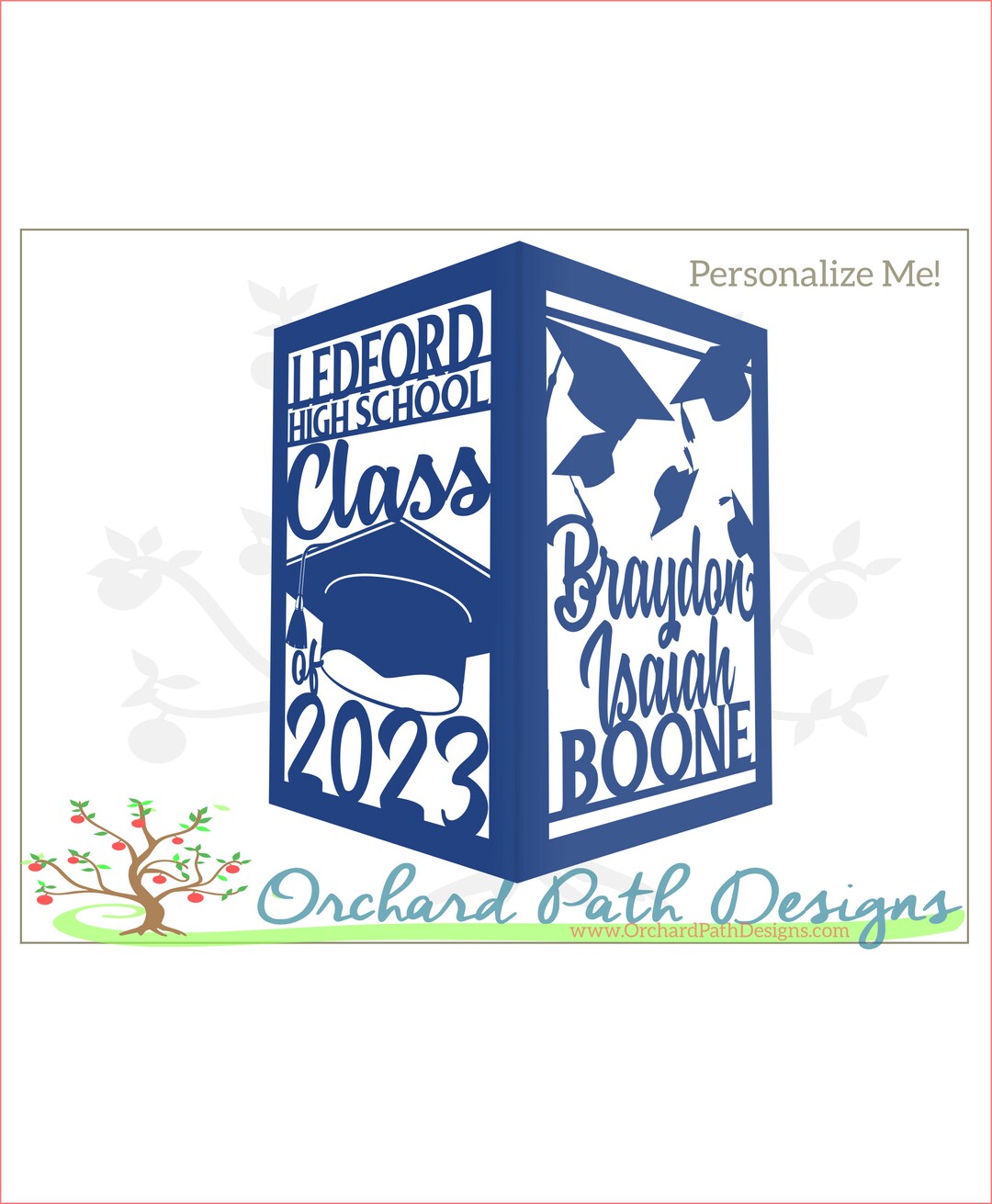 Personalized Graduation Themed Paper Lantern Centerpiece - Etsy