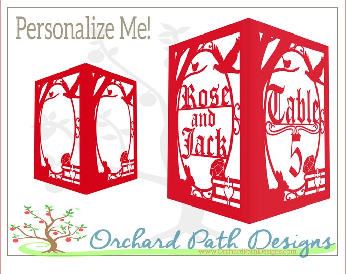 Snow White themed Personalized Paper Lantern for wedding centerpiece, shower decoration, birthday party