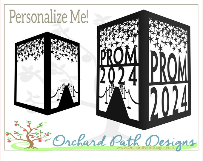 Prom Themed Personalized Paper Lantern Version 2