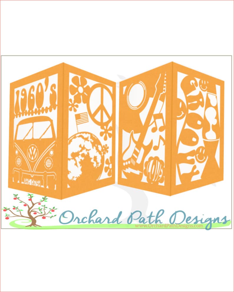 1960/'s Decade Themed Paper Lantern with optional Personalization