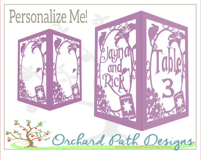 Rapunzel themed Personalized Paper Lantern for wedding centerpiece, shower decoration, birthday party