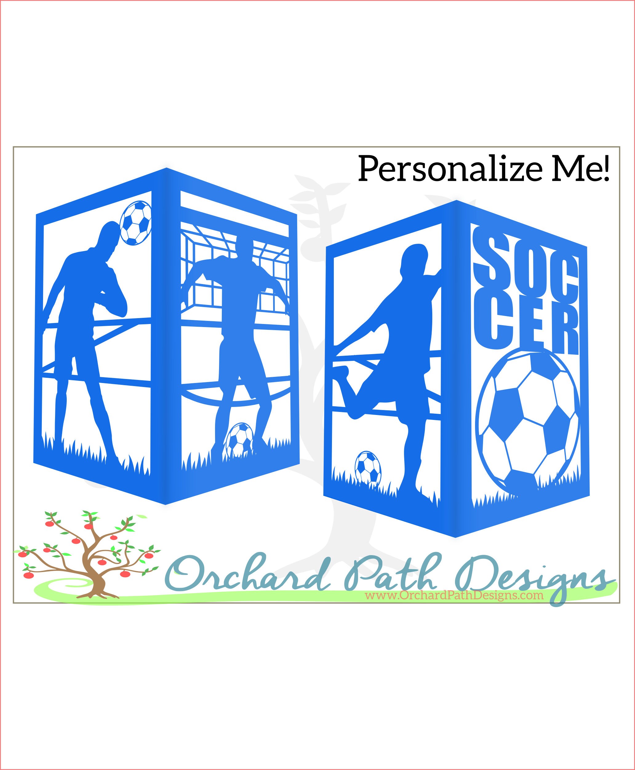 Men's Soccer sports themed Paper Lantern