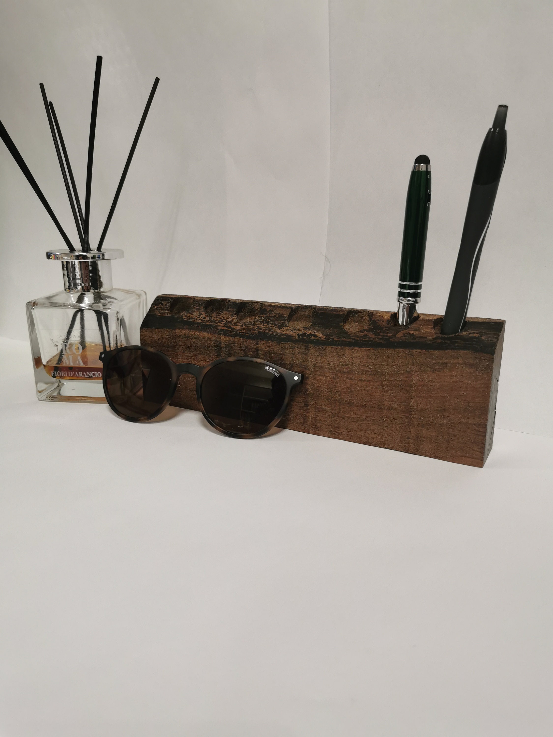 Portapenne In Legno Per Scrivania - Organizer Moderno, Design Minimalista - Foto 2