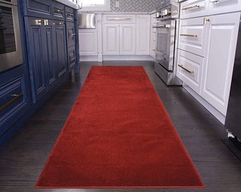 Red Kitchen Rug Etsy