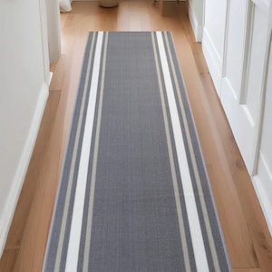Machine Washable Custom Size Runner Rug Solid Border Grey Slip Resistant Runner Rug Customize By Feet and 26&quot;, 31.5&quot; and 36&quot; Width Option