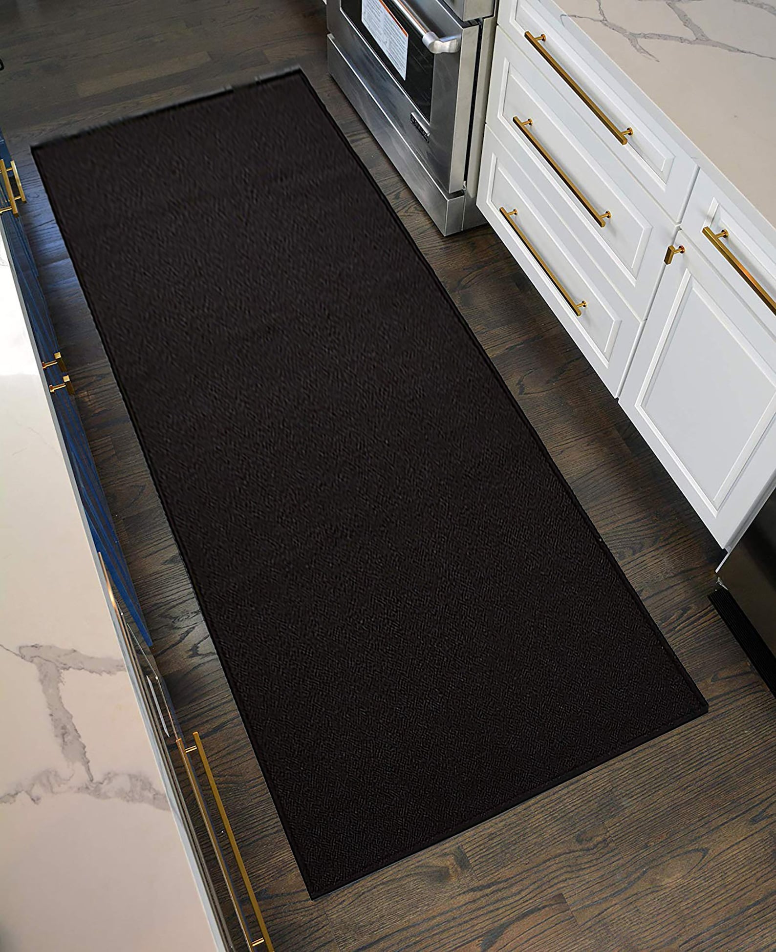 Custom Size Runner Rug Solid Black Roll Runner 26 and 36 Inch Etsy