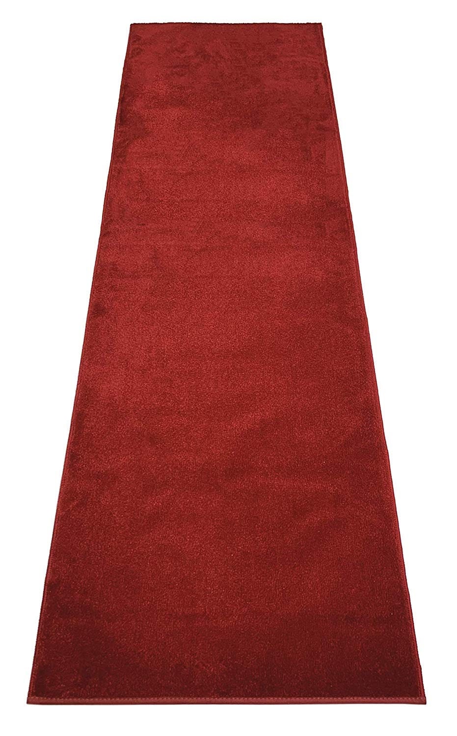 Custom Size Runner Rug Solid Color Red Skid Resistant Runner Etsy