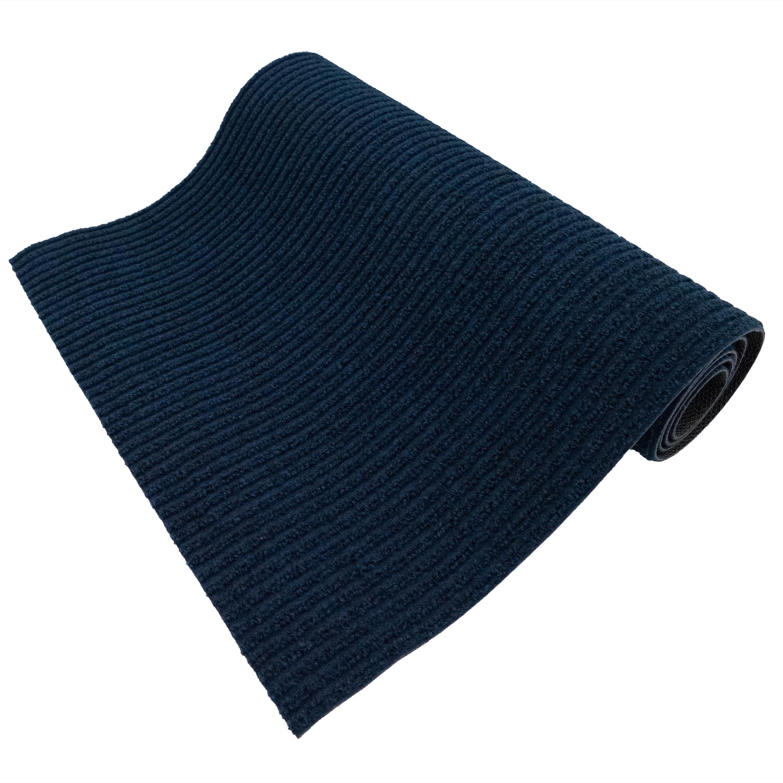 Custom Size Blue Runner Rug, Skid Resistant Indoor Outdoor, Cut & Bound ...